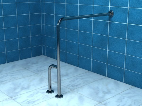 Poręcz dla niepełnosprawnych ściana-podłoga prawa 75/80 cm (PSP 177P)