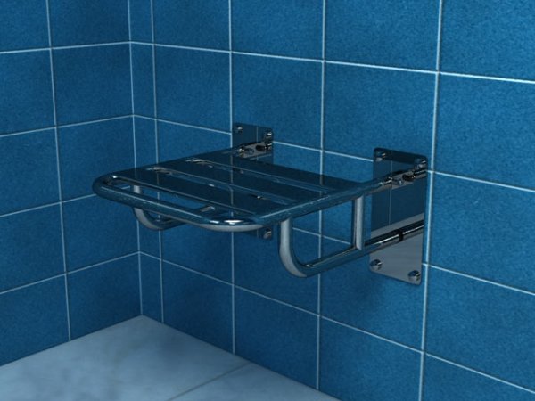 Krzesełko prysznicowe składane, z podporami (PSP 501)